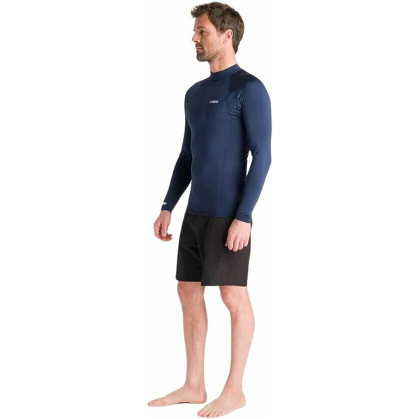 2026 C-Skins Mens NuWave UV Basics Long Sleeve Rash Vest C-NLYLSMC - Bluestone